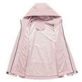 thumbnail image 6 of Women's Lightweight Waterproof Hiking Jacket with Adjustable Hood Outdoor Windbreaker Packable Raincoat for Travel, 6 of 8