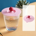 thumbnail image 3 of 1 Pc Silicone Cup Covers for Drinks,3.93 Inch Anti-dust Silicone Cup Lids with Spoon Holder,Reusable Mug Cover,Food Grade Dust-proof Airtight Seal Lids,for Tea Mug Glass Airtight Seal Lids(Pink), 3 of 4