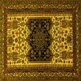 thumbnail image 1 of Ahgly Company Machine Washable Indoor Square Persian Yellow Traditional Area Rugs, 7' Square, 1 of 4