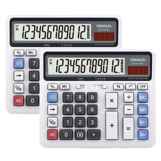 Pendancy Calculadora de Escritorio Pantalla LCD Extra grande Calculadora de Contabilidad de números