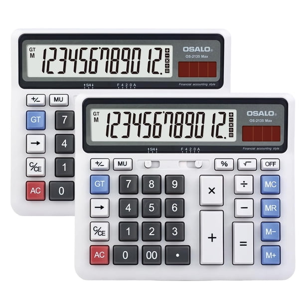 Pendancy Calculadora de Escritorio Pantalla LCD Extra grande Calculadora de Contabilidad de números