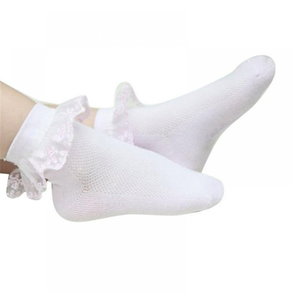 [Clearance!] Autumn Summer Little Baby Girl Princess Lace Design Solid Socks Cotton Newborn Short Stockings