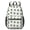 Alien Head White, variant on Alien Head and UFO Deep Black Pattern 17" School Backpacks for Teens,Waterproof Oxford Fabric,S-Shape Padded Straps for School,Travel,Hiking,Camping