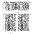 thumbnail image 6 of Kitchen Curtains 36 Inch Short - 3 Panel Set, Rod Pocket Window Curtain, Boho Floral Tribal Style, 100% Polyester for Farmhouse, Kitchen, Cafe, Bedroom, Easy Wash, 6 of 6