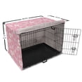 thumbnail image 6 of Rose Dog Crate Cover, Abstract Romantic Pattern with Flowers Bloom, Easy to Use Pet Kennel Cover Small Dogs Puppies Kittens, 7 Sizes, Pink Purple, by Ambesonne, 6 of 6