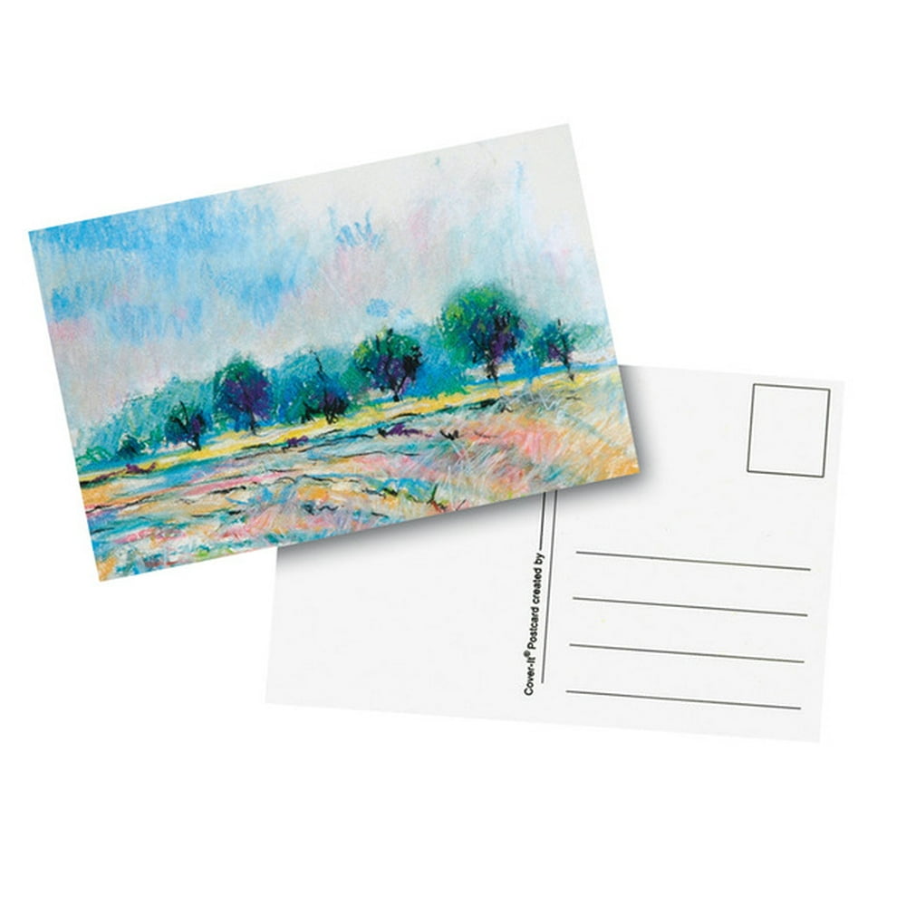 CoverIt Heavy Weight Blank Postcard, 4 x 6 Inches, White, Pack of 50