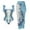 Light Blue, variant on Daisyyozoid Womens Swimwear Clearance One-piece Bikini Lace Up Long Skirt Chiffon Two-piece Set