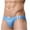Light Blue, variant on ZVNAΖH Swim Briefs for Men, Men's Bikini Swimwear Low Rise Swim Briefs Solid Bathing Suit Sexy Swimsuit with Elastic Drawstring