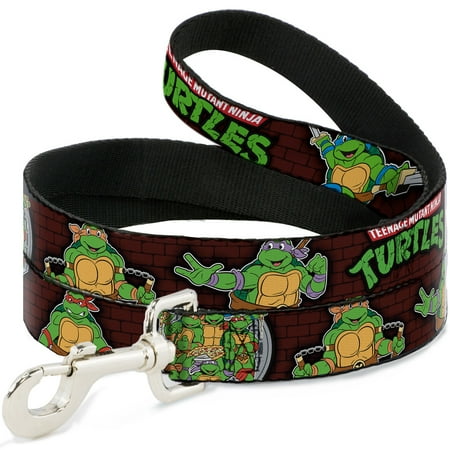 Nickelodeon Pet Leash Dog Leash Ninja Turtles Battle Poses Group Pose 6 Feet Long 1.0 Inch Wide