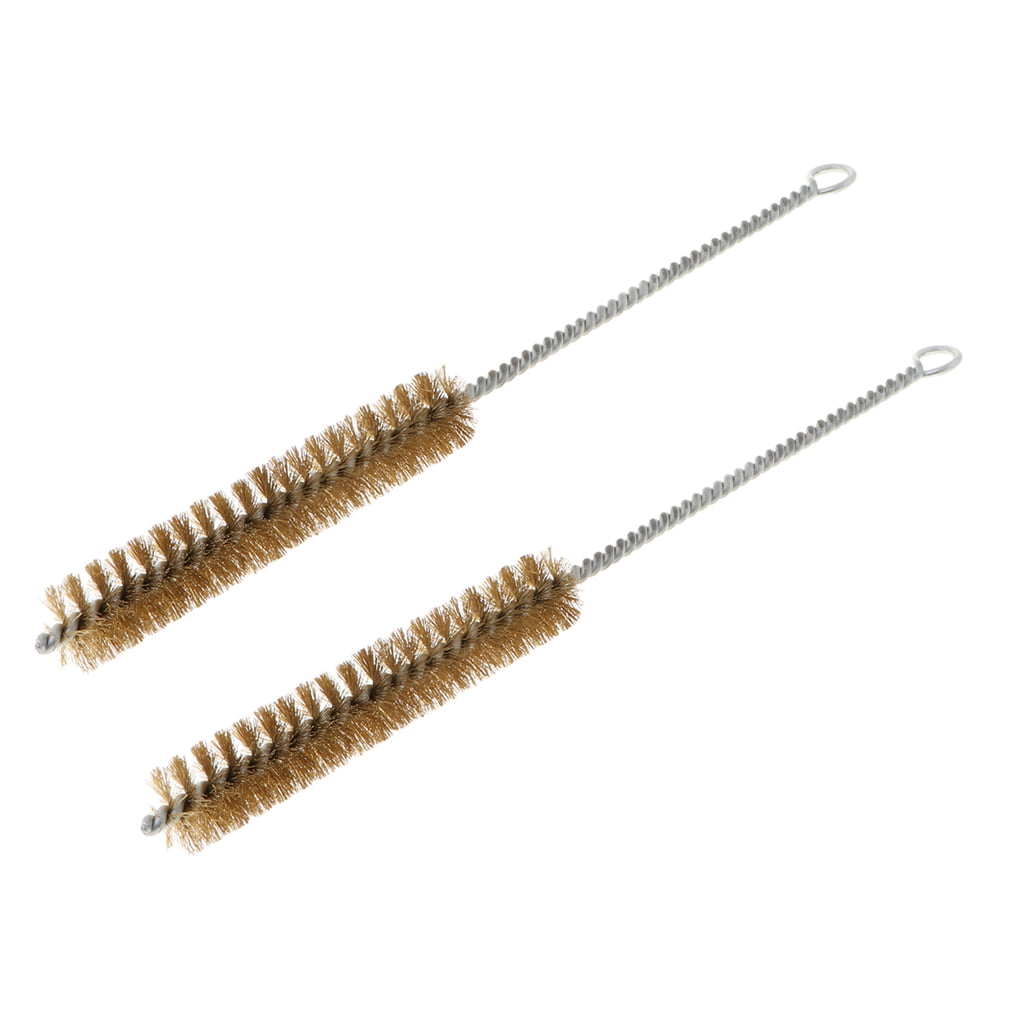 Tan 9 OAL PK12 Tube Wire Brush.008 Wire 