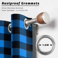 thumbnail image 6 of Outdoor Curtains for Patio Waterproof, Black Blue Plaid Windproof Pravicy Outside Porch Blackout Curtain, Country Buffalo Checked Gingham Sun Blocking Grommets Curtains for Cabana Gazebo 54"x84", 6 of 9