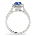 thumbnail image 6 of 1.35 Ct Halo Unique Design Blue Diamond Engagement Wedding Ring - 14K Gold, 6 of 7