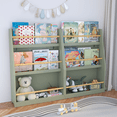 thumbnail image 5 of 3 Tier Kids Book Shelf for Kids, Kids Book Rack, Book Rack Organizer, Book Display Shelf for Bedrooms, Playrooms, and Classrooms, Sage, 5 of 9