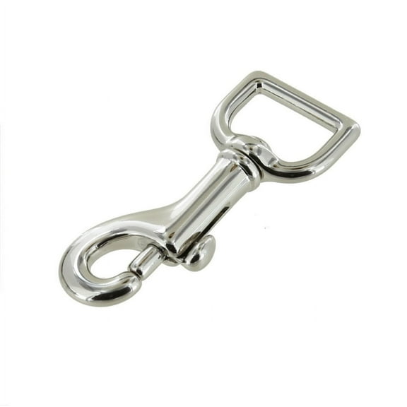 3010 Nickel Plate, Swivel Bolt Snap, Solid Brass, 3/4"