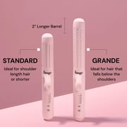 Lange Hair Le Duo Grande 360° Airflow Styler | 2-in-1 Curling Wand & Titanium Flat Iron Hair Straightener (Black)