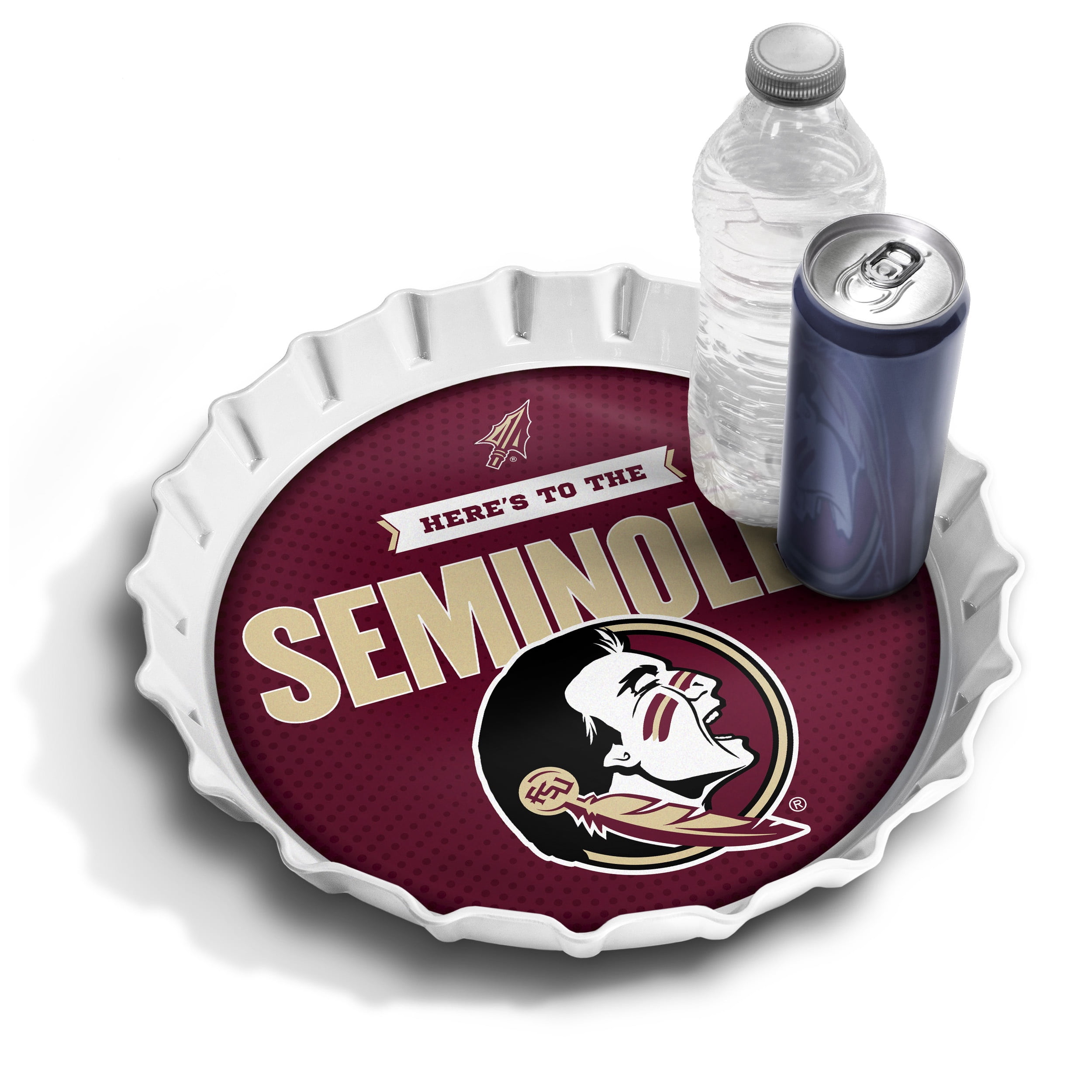 YouTheFan NCAA Florida State Seminoles Bottle Cap Serving Tray