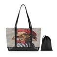 thumbnail image 7 of FORMRS Canvas Laptop Tote Bag for Women with 15.6" Computer Compartments Shoulder Handbag, Gray Dog Artist, 7 of 7