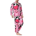 thumbnail image 2 of Hirioo Panda Heart Valentine Pink for Men's Pajama Sets 2 Piece Pjs Men's Long-Sleeved Pajama Set Button Down Sleepwear,S-XXL-X-Large, 2 of 7