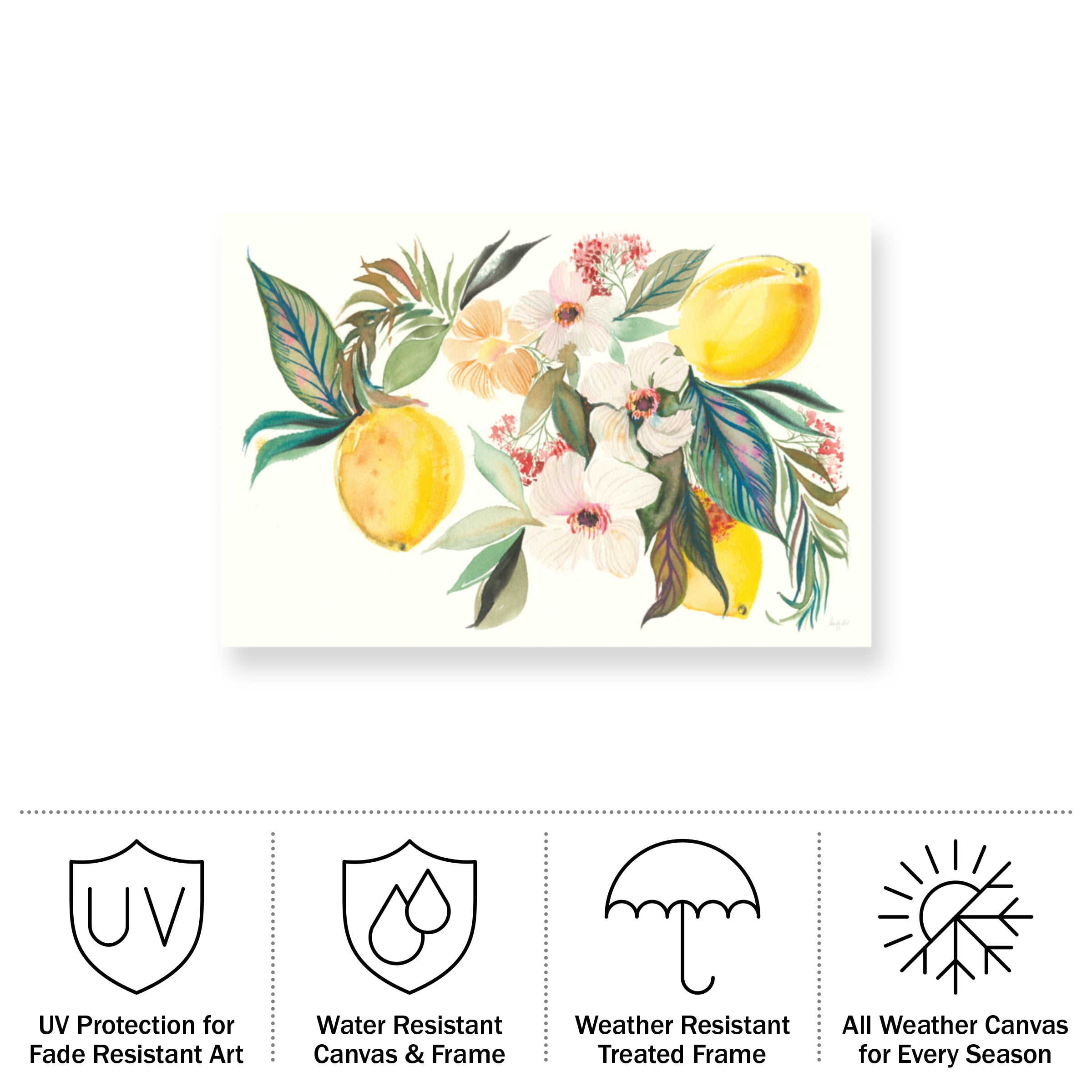 Kristy Rice 'Citrus Summer I' Outdoor Canvas 22x16