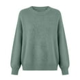 thumbnail image 3 of Womens Sweater With Hoodedloose Fit Drawstring Hoodie Hooded Sweater With Drawstring Sweatshirts Hooded Tops Crew Neck V Neck Long Sleeve Shirts Casual Sweatshirts Fuzzy Sweaters S-Xl, 3 of 9
