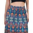 thumbnail image 5 of INSPIRE CHIC Women's Boho Floral Smocked High Waist A-Line Maxi Skirts XS Blue, 5 of 6