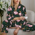thumbnail image 6 of Naloa Pink Sleeping Fox Pajamas for Women Set, Womens Pajama Sets, Lounge Sets for Women, 2pjs for Women-Large, 6 of 7