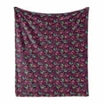 thumbnail image 1 of Dragon Soft Flannel Fleece Throw Blanket, Mythological Fairy Tale Fantasy Animals with a Funny Smile on Purple Background, Cozy Plush for Indoor and Outdoor Use, 60" x 80", Multicolor, by Ambesonne, 1 of 6