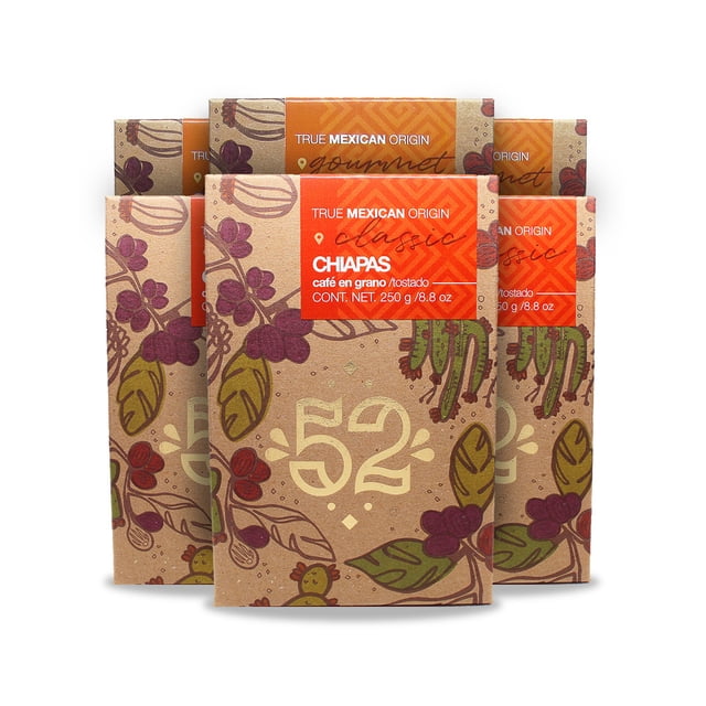 Café Artesanal 52 BEAN Chiapas Pack de 6 - Grano