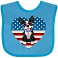 thumbnail image 3 of Inktastic Boston Terrier Dog US Flag July 4th Boys or Girls Baby Bib, 3 of 4