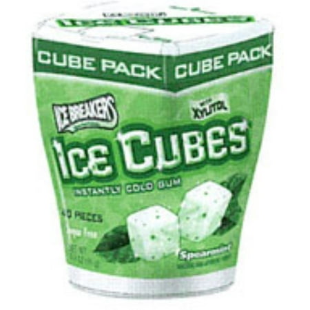 Ice Breakers, Ice Cubes Spearmint Gum, 3.24 Oz (Pack of