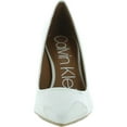 thumbnail image 2 of CALVIN KLEIN Womens White Logo Slip Resistant Outsole Cushioned Gayle Pointed Toe Stiletto Slip On Leather Dress Pumps 8 M, 2 of 3