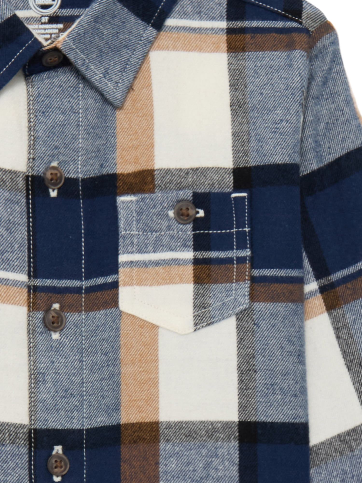 Wonder Nation Toddler Boys Flannel Shirt, Sizes 12M-5T