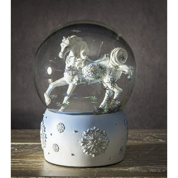Trail Of Painted Ponies Western Frozen Winter Snow Crystal Horse Water Globe