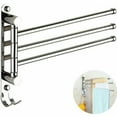 thumbnail image 1 of Toallero giratorio de pared de acero inoxidable con brazo para toalla de baño, organizador para colgar toallas de baño o cocina, 1 of 5