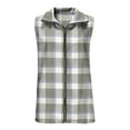 thumbnail image 6 of Diufon Plaid Vest for Women Lightweight Sleeveless Full Zip Fleece Jackets Fall Winter Cozy Coats with Pockets, 6 of 9