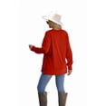 thumbnail image 5 of Ronuti Sweatshirt for Women Side Split Fall Fashion Long Sleeve Shirts Crewneck Tunic Tops, 5 of 8