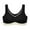 Black, variant on Dealovy Seamless Sports for Women High Support Pads Full Coverage Yoga Bra Color Block Push up Running Bras