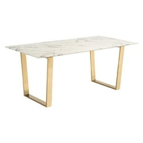 Atlas Dining Table Stone & Gold