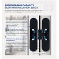 thumbnail image 5 of Villar Home Designs 3D Concealed Invisible 3 Way Adjustable Heavy-Duty Door Hinge Black Matte, 5 of 14