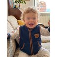thumbnail image 6 of RUINIXCW Toddler Baby Boy Girl Thin Fleece Vest Jacket Infant Boy Fall Winter Clothes Zip Up Stand Collar Bear Embroidery Sleeveless Jacket Pocket, 6 of 10