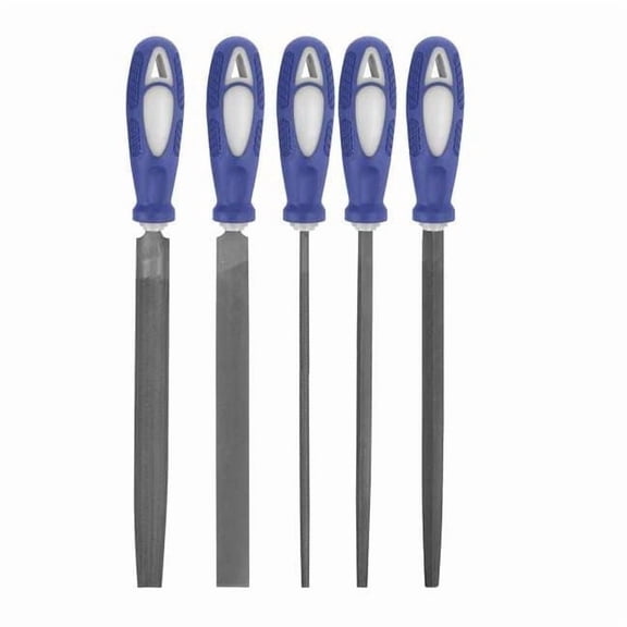Westward Hand File Set,Bastard/Smooth,6 In L,5 Pc 10Z761