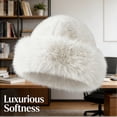 thumbnail image 4 of TELOLY 2026 New Fur Hat Classic Style of Mongolian Hat Fur Hat for Women Suitable for Various Settings Faux Fur Hat White,For Winter Outings,Holiday Parties,Casual Wear,Stylish Warmth, 4 of 7