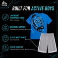 thumbnail image 3 of RBX Boys Athletic Outfit Shorts Set Breathable Performance Graphic Tee and Mesh Gym Shorts 2 Piece, 3 of 7