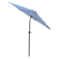 thumbnail image 7 of 9 FT Outdoor Patio Umbrella with Push Button Tilt, Market Umbrella with Crank System, Large Sun Umbrella with Air Vent, for Garden, Deck, Backyard, Pool, Ice Blue Striped, 7 of 7