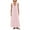 Pink, variant on Womens Summer Dress with Pockets Plus Size Sleeveless Crew Neck Sundresses Summer A-Line Vacation Maxi Dresses for Women Beach Fashion White M
