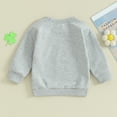thumbnail image 3 of Bagilaanoe Toddler Baby Girl Boy Casual Sweatshirt Long Sleeve Letter Print Pullover 6M 12M 18M 24M 3T 4T Kids Spring Loose Tee Tops, 3 of 8