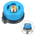 thumbnail image 1 of Sturdy Butane Canister Adapter for Flat and Long Gas Tanks Made From ABS Copper with Auto Shut Off Design for Outdoor Cooking, 1 of 6