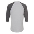 thumbnail image 2 of Tultex - Unisex Fine Jersey Raglan T-Shirt - 245 - Heather Grey/ Heather Charcoal, 2 of 4