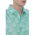 thumbnail image 3 of LA LEELA Mens Hawaiian Shirts Short Sleeve Button Down Shirt Men's Casual Vacation Shirts Vacation Summer Party Shirts for Men Funny XXL Green Boat, 3 of 6
