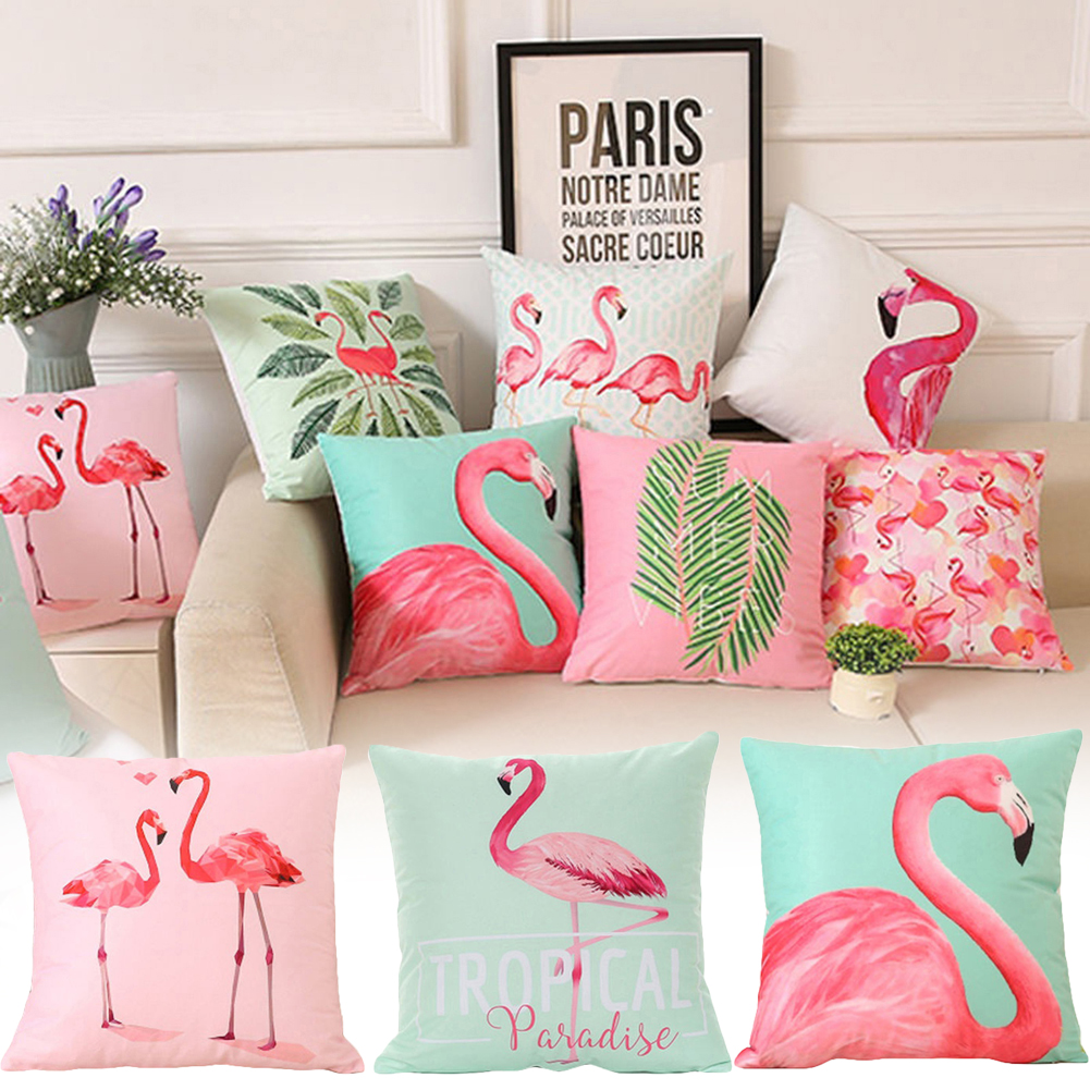 flamingo throw pillow